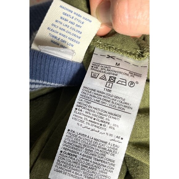 Old Navy 2 Tops Bundle Green Blue Knit Lounge Casual Basic Womens M - Picture 8 of 8